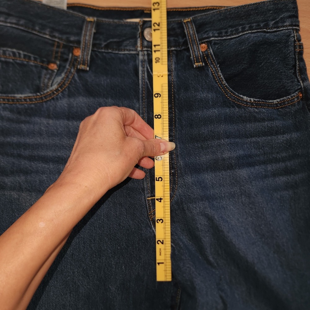 Levi's Premium Ribcage Straight Ankle Jeans Dark Wash Women's Size 30 - Picture 7 of 11